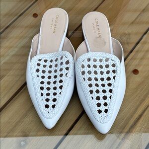 Cole Haan Women's Ivory Woven Clogs